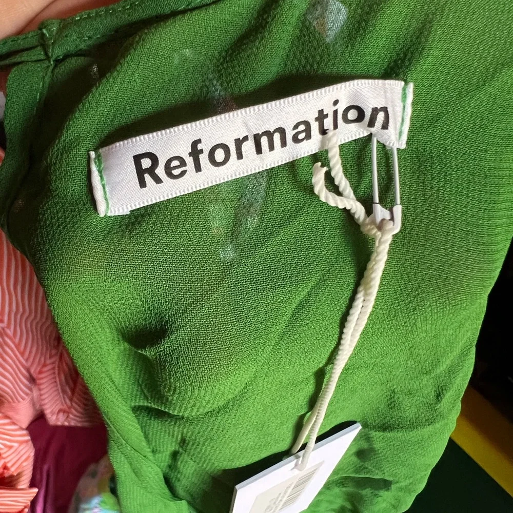 NWT reformation  Amsterdam dress size 8💚 - Picture 4 of 7
